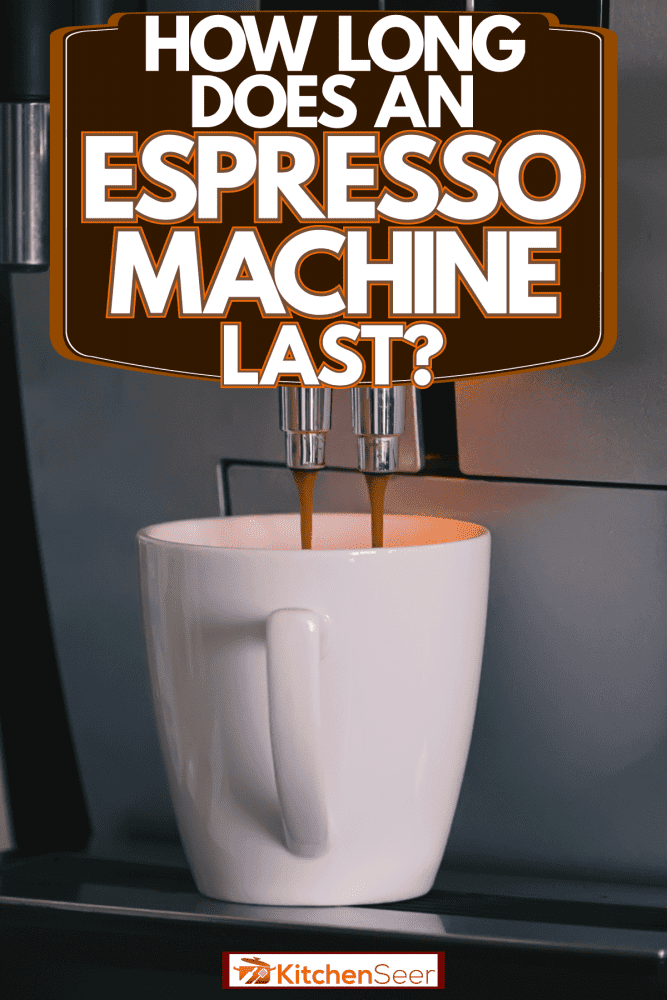 Espresso machine pouring a delicious cup of coffee, How Long Does An Espresso Machine Last?