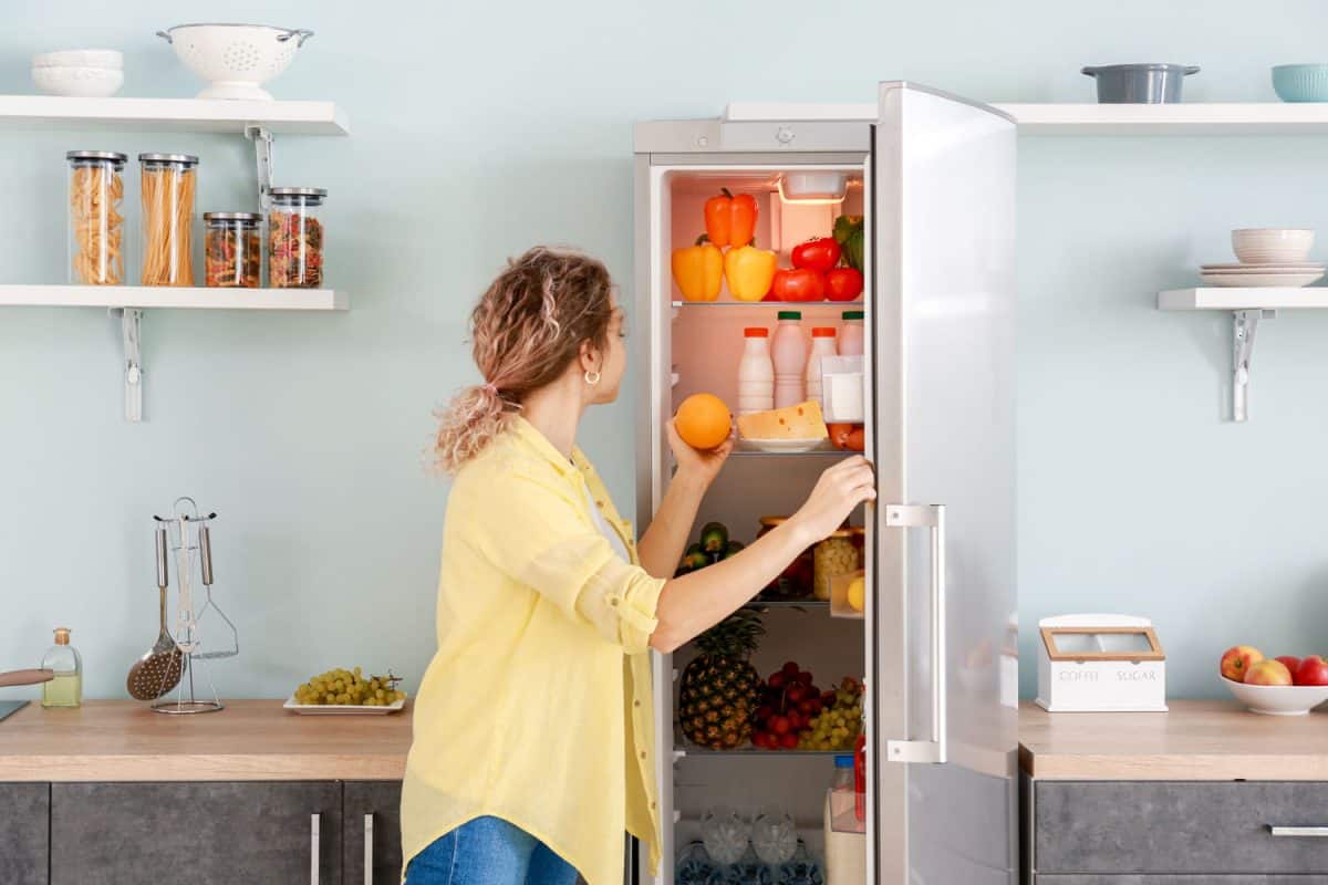 Woman choosing food in modern fridge at home, How To Reverse The Door On Danby Refrigerator