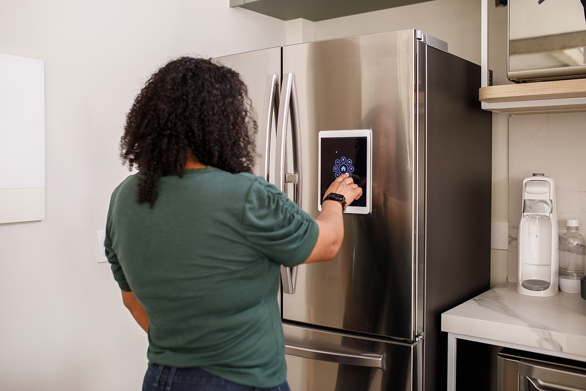 Checking information from smart fridge