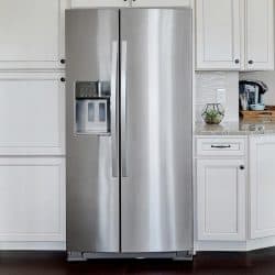 A French door refrigerator in new kitchen, Does A Refrigerator Make The Room Hot?