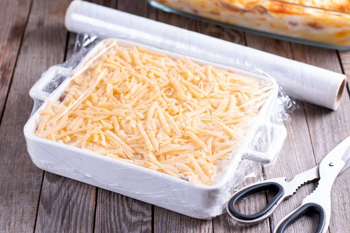 Frozen lasagna takeaway package
