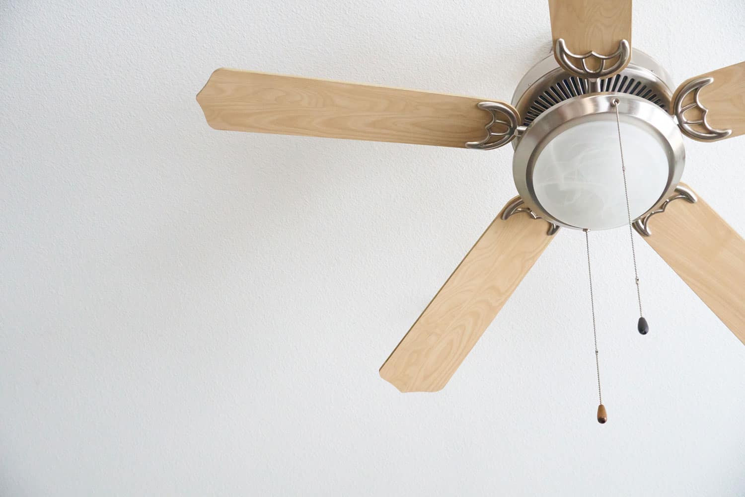 Indoor Home Ceiling Fan on a White Ceiling