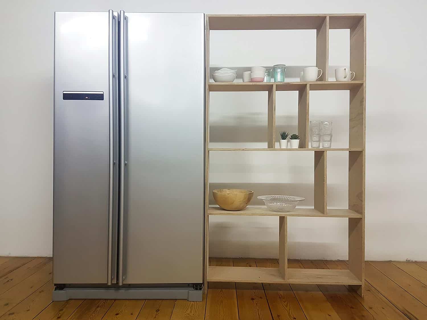 Modern side by side stainless steel smart refrigerator