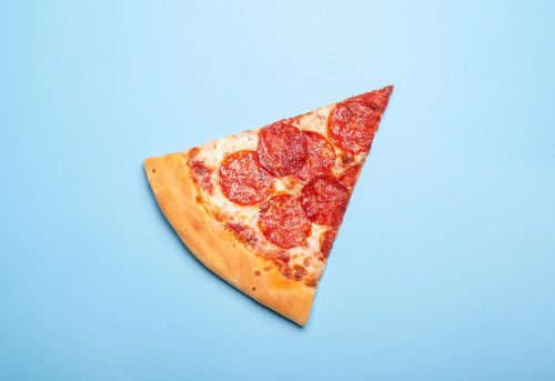 Slice of delicious pizza pepperoni