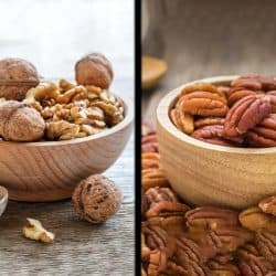 A comparison between pecans and walnuts, Pecans Vs Walnuts In Baking [Carrot Cake, Banana Bread, And More]