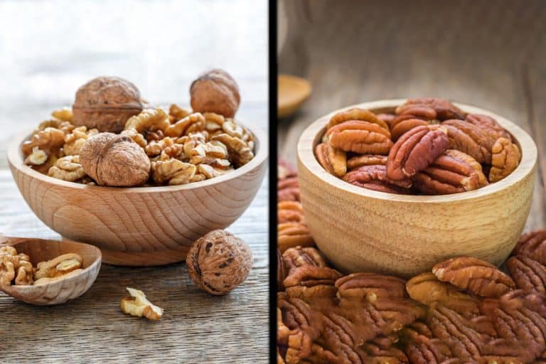 A comparison between pecans and walnuts, Pecans Vs Walnuts In Baking [Carrot Cake, Banana Bread, And More]