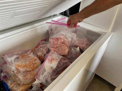 Extra freezer storage for food