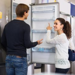 A family couple choosing new refrigerator in hypermarket, Can You Buy A Refrigerator Without A Freezer?