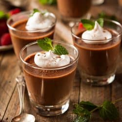 Homemade style of chocolate mousse with whipped cream on top, How Long Does Chocolate Mousse Last? And Can You Freeze It?