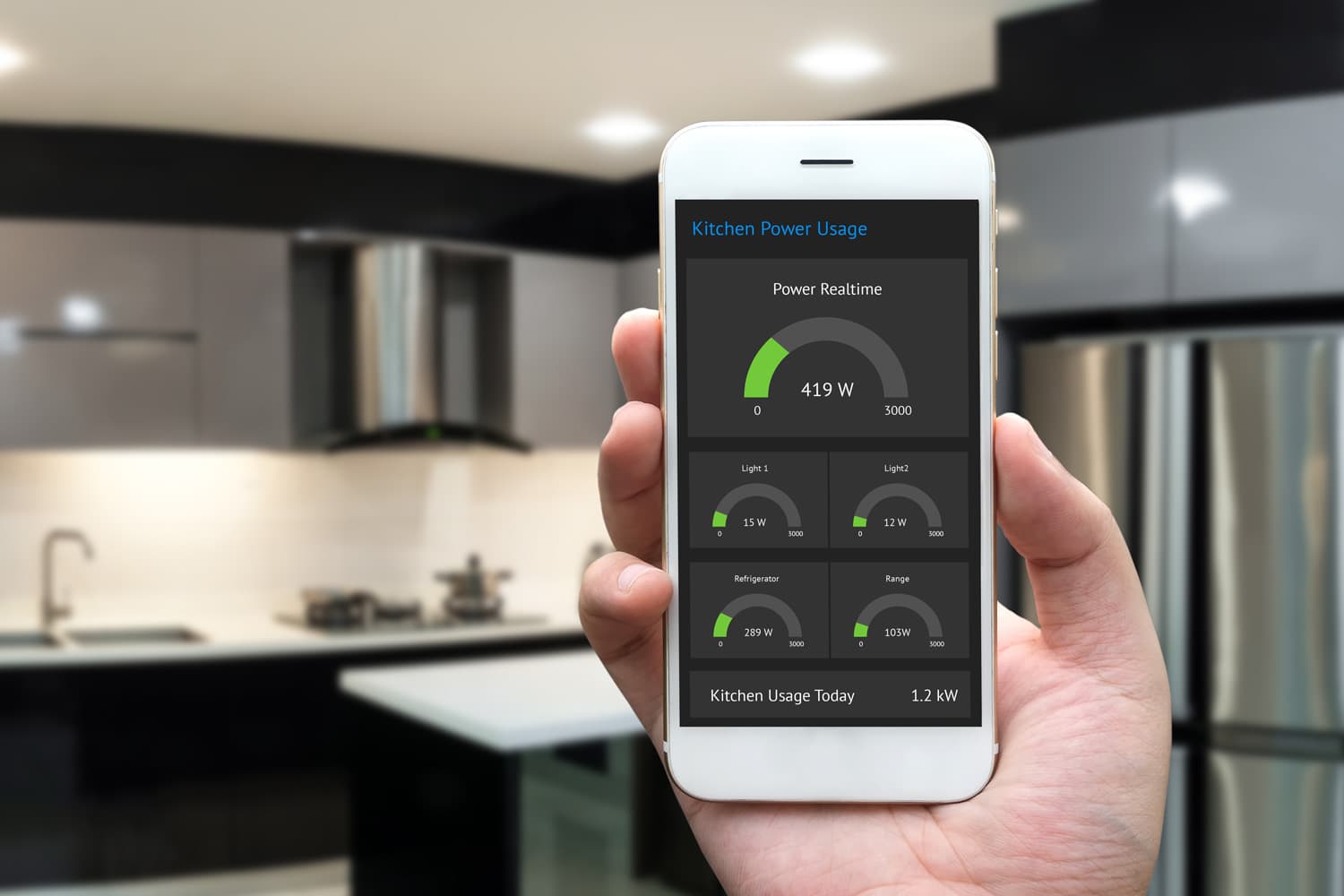 Internet of things , iot , smart home , kitchen and network connect concept. 