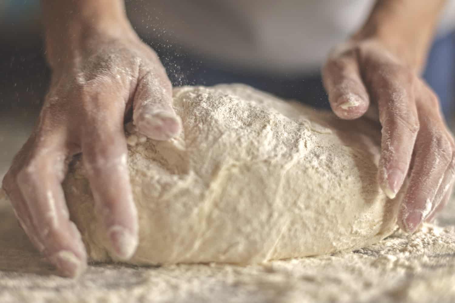 Kneading yeast dough