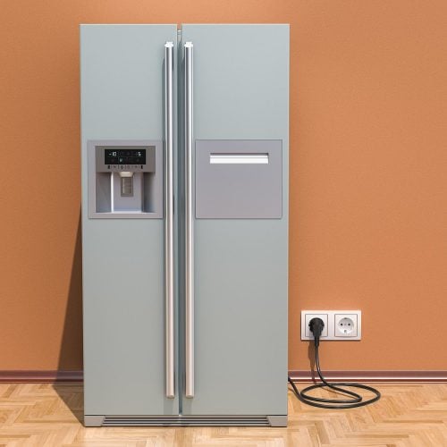 Modern fridge with side-by-side door system