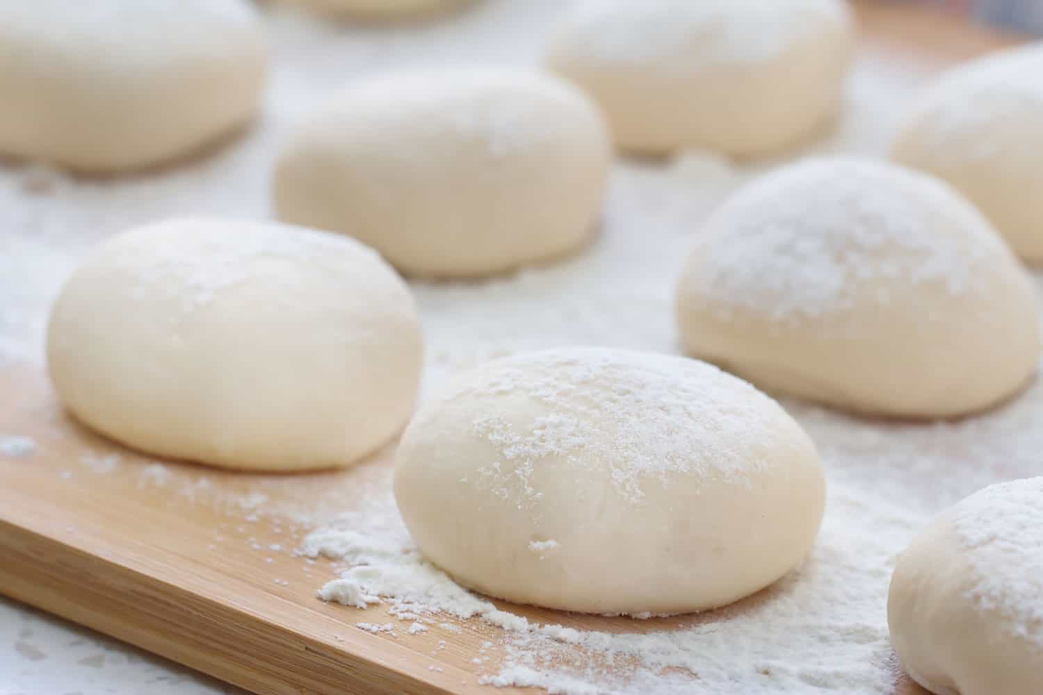 Perfectly made dough ready for baking and making pizza