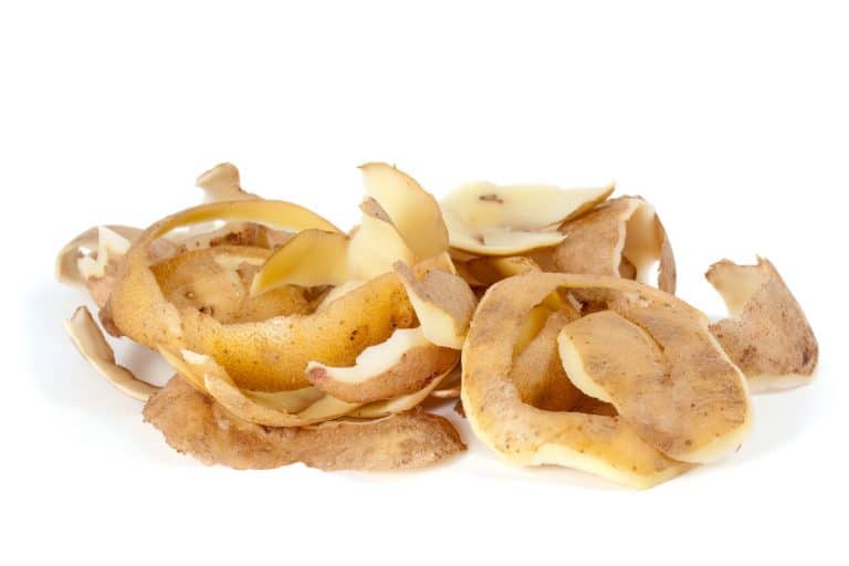 Potato peel on the white background - Should You Peel Yukon Gold Potatoes