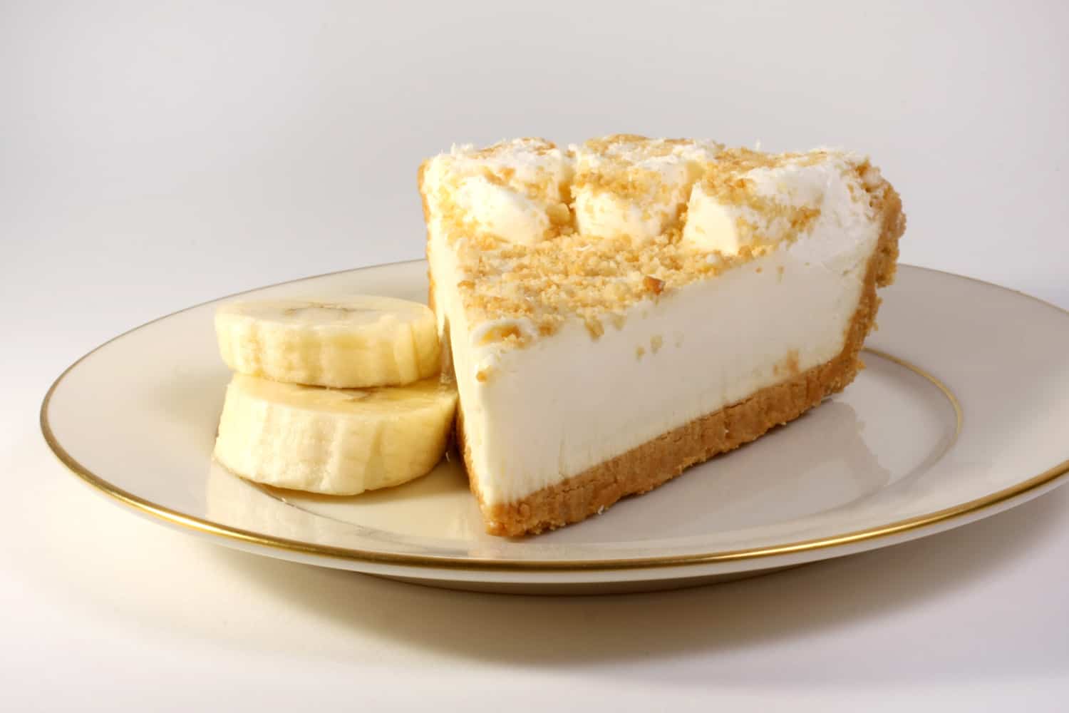 Slice of banana cream pie.