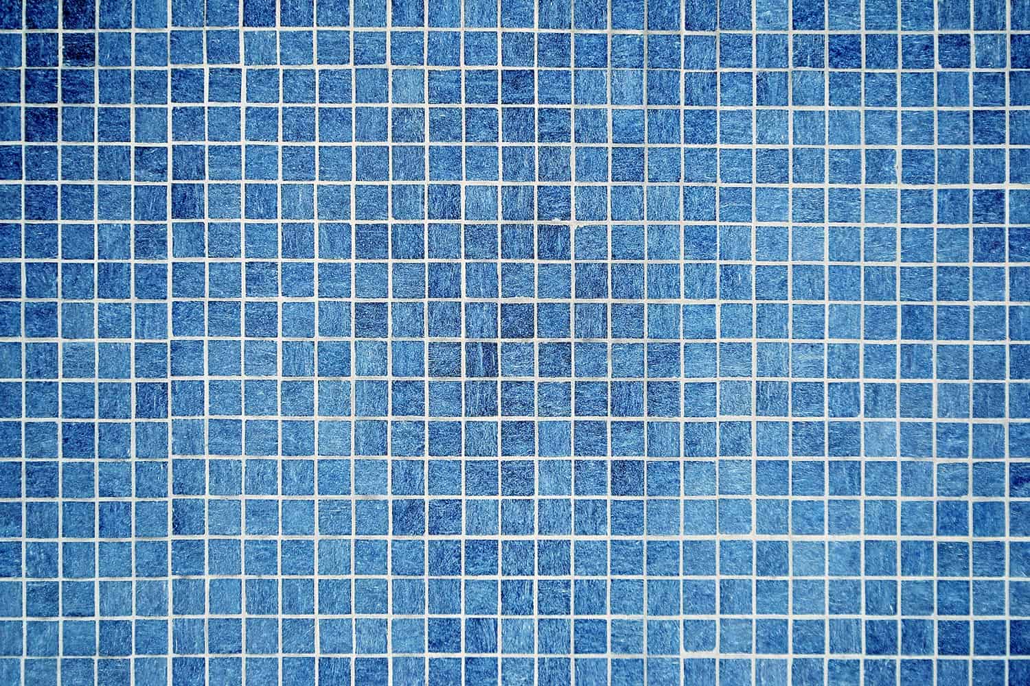 Wall and floor mosaic tiles in azure blue