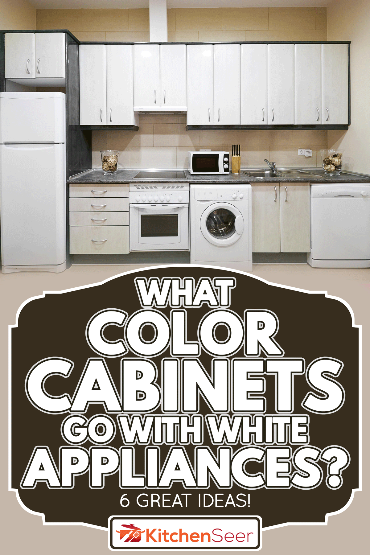 Luxurious kitchen interior with appliances, What Color Cabinets Go With White Appliances? [6 Great Ideas!]