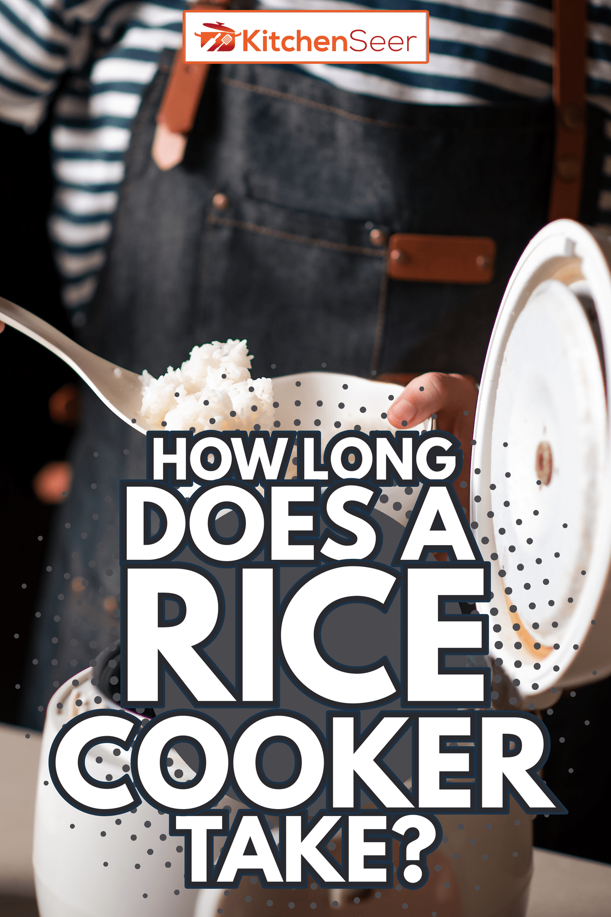 Woman hand is scooping jasmine rice cooking in electric rice cooker with steam - How Long Does A Rice Cooker Take