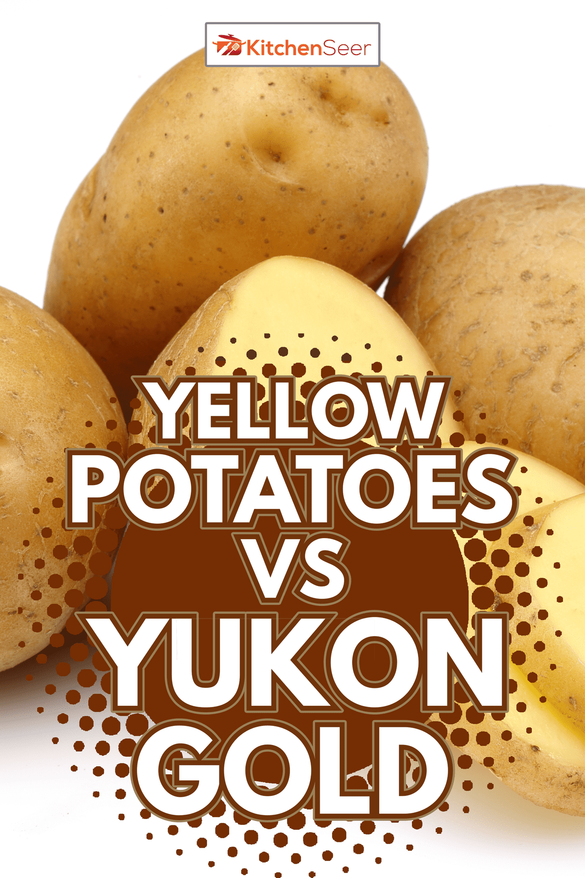 raw potatoes and slices isolated on white background - Yellow Potatoes Vs Yukon Gold: What's The Difference