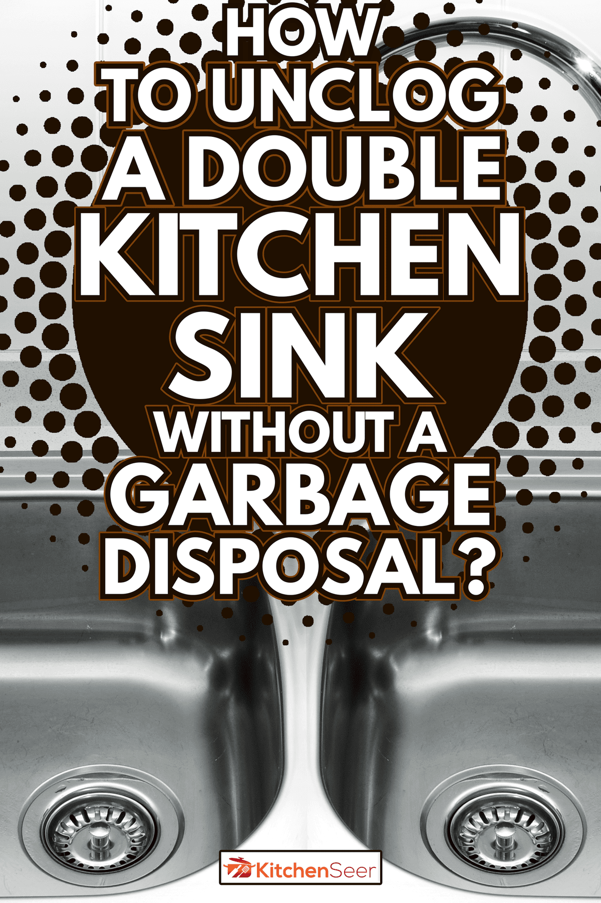 a double bowl stainless steel kitchen sink on a white granite worktop - How To Unclog A Double Kitchen Sink Without Garbage Disposal