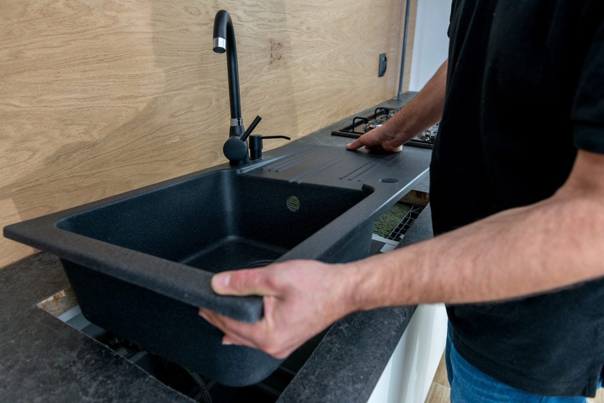 Installing a new ceramic sink in kitchen - How To Install A Kitchen Sink In A New Countertop