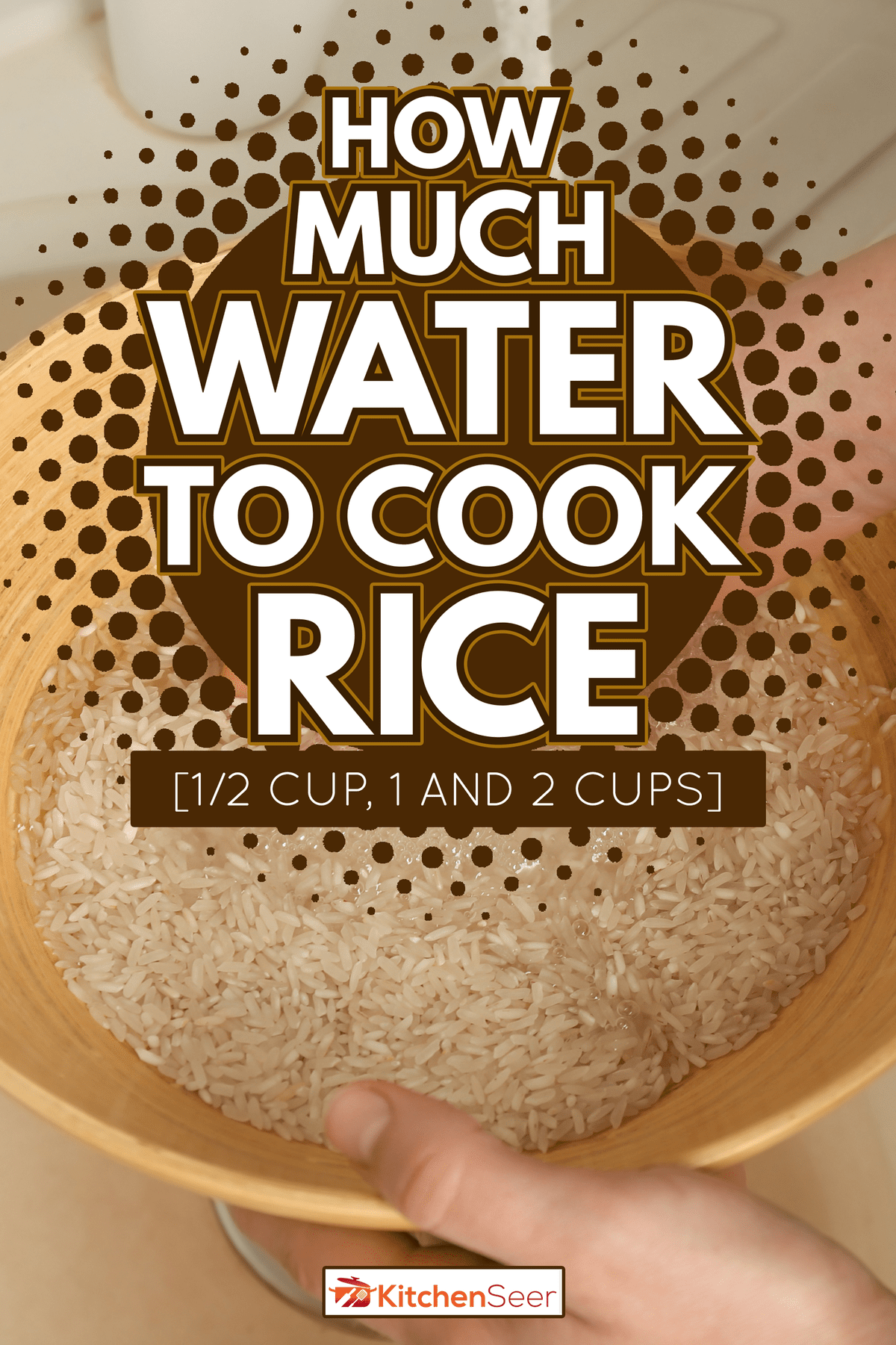 Woman rinsing rice in bowl under running water - How Much Water To Cook Rice [1 2 Cup, 1 And 2 Cups]