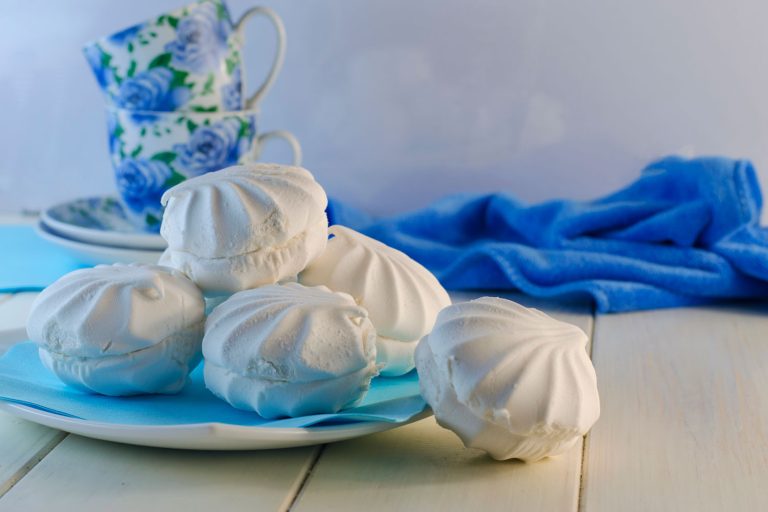 A small plate filled with delicious meringue, At What Temperature To Bake Meringue?
