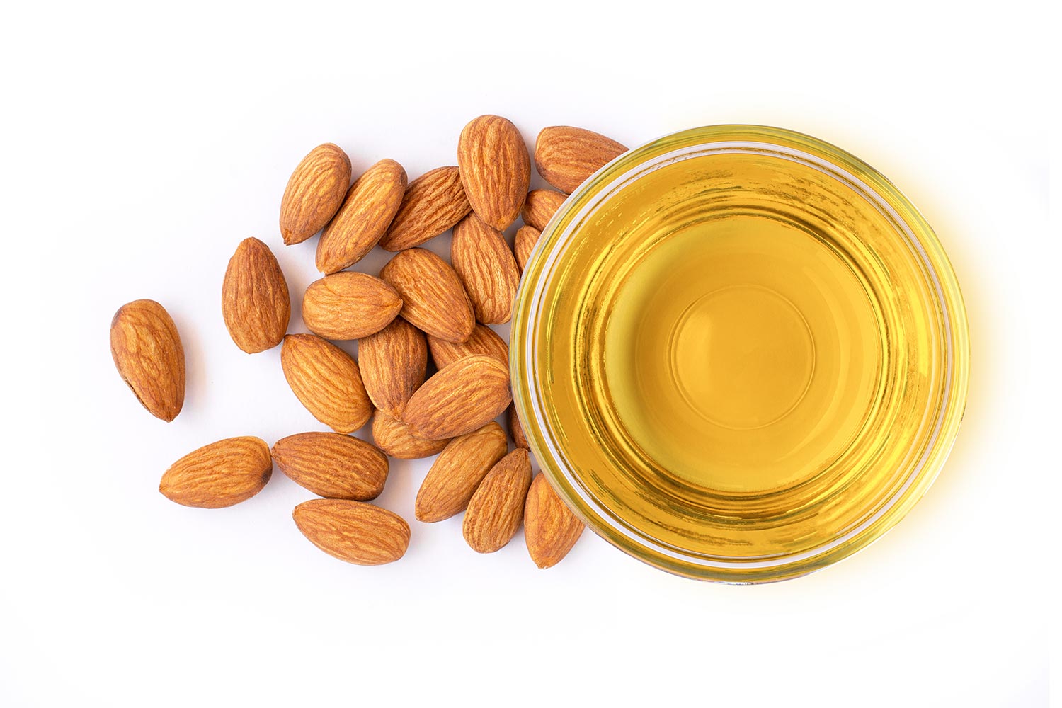 Almond oil and almonds nuts