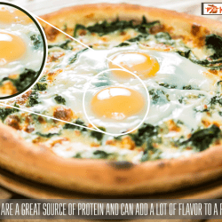 Margarita pizza with arugula and egg for breakfast, Can You Put An Egg On A Pizza? [Inc. Frozen Pizza]
