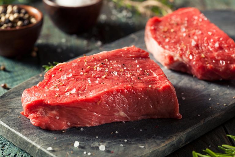 A raw organic grass feed sirloin steak, How Long Can Raw Steak Stay Out of the Fridge?