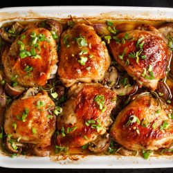 Baking chicken breasts garnished with chives, Should You Cover Chicken Breasts When Baking?