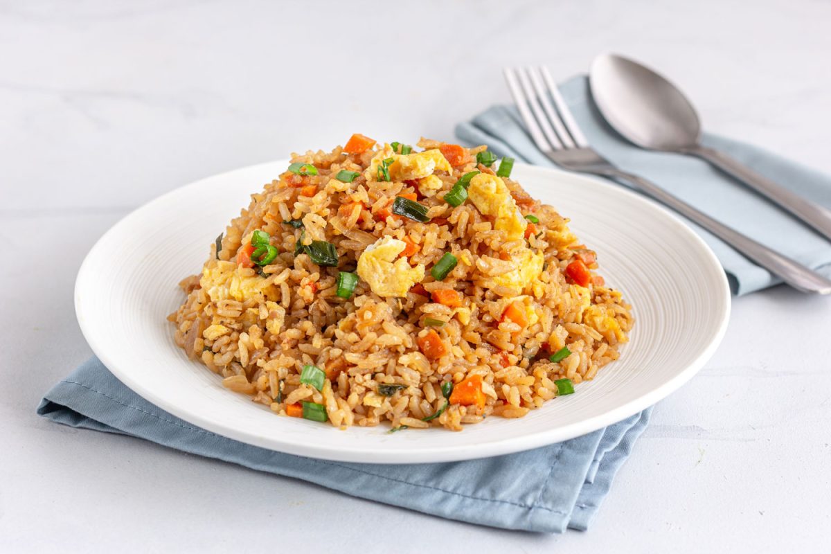 Delicious fried rice on a plate