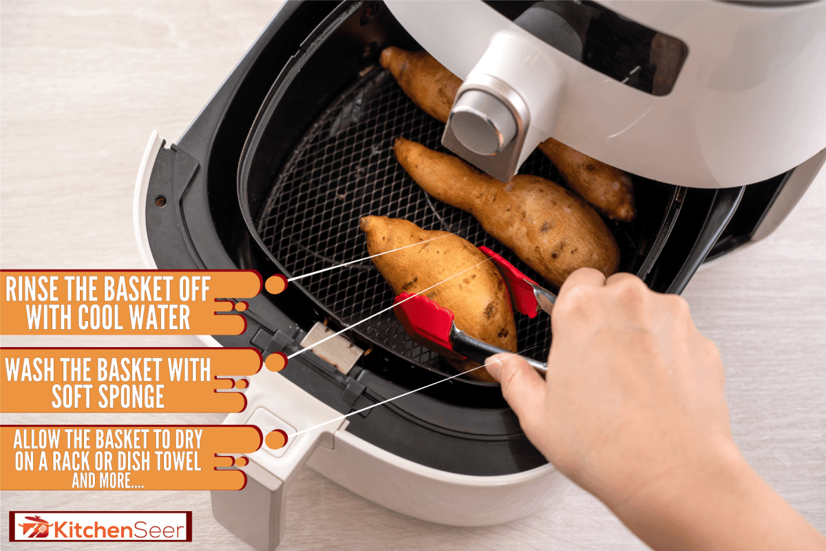 Air frying sweet potatoes in an air fryer, How to Clean Your Air Fryer Basket [Inc. in a Ninja]