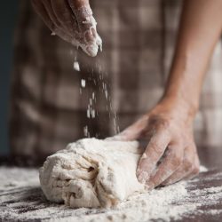 Kneading dough on the table, Dough Is Too Sticky - What To Do?