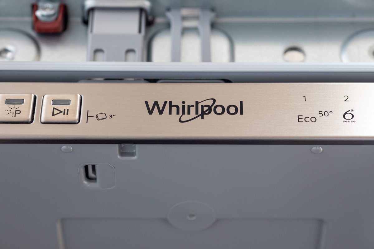 A Whirlpool dishwasher in the kitchen