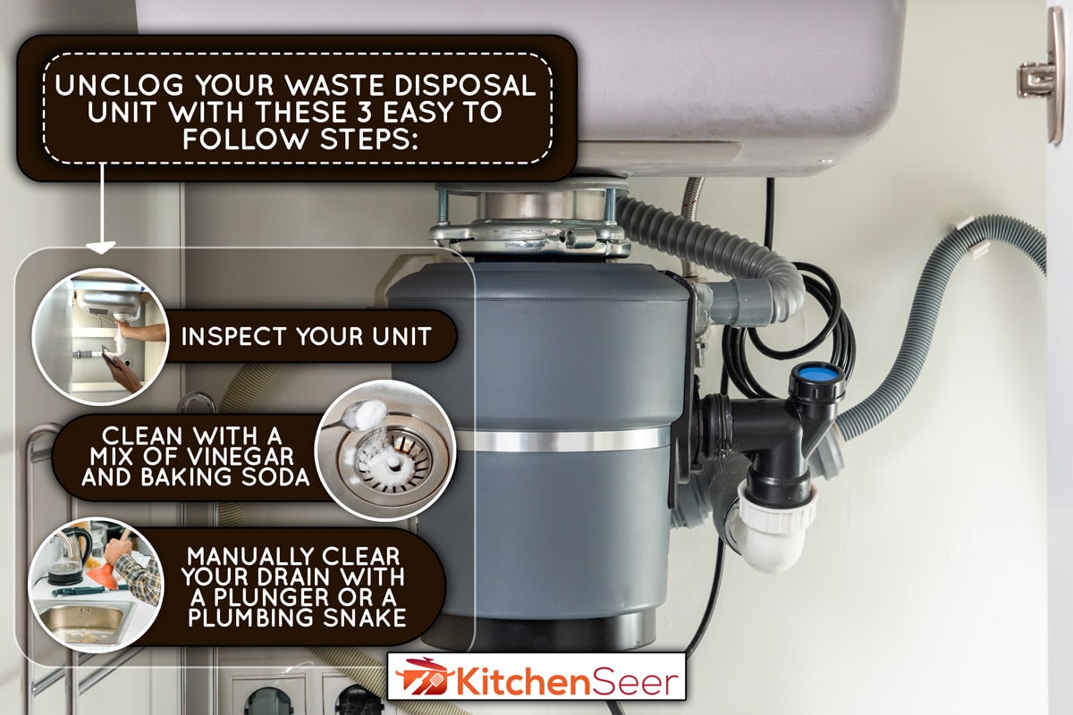 Garbage disposal under the sink, Garbage Disposal Not Draining—What To Do?
