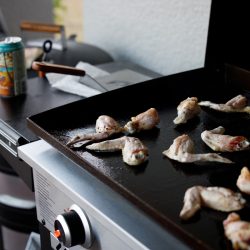 Frying delicious chicken wings on a Blackstone griddle, Are Blackstone Griddles Non Stick?