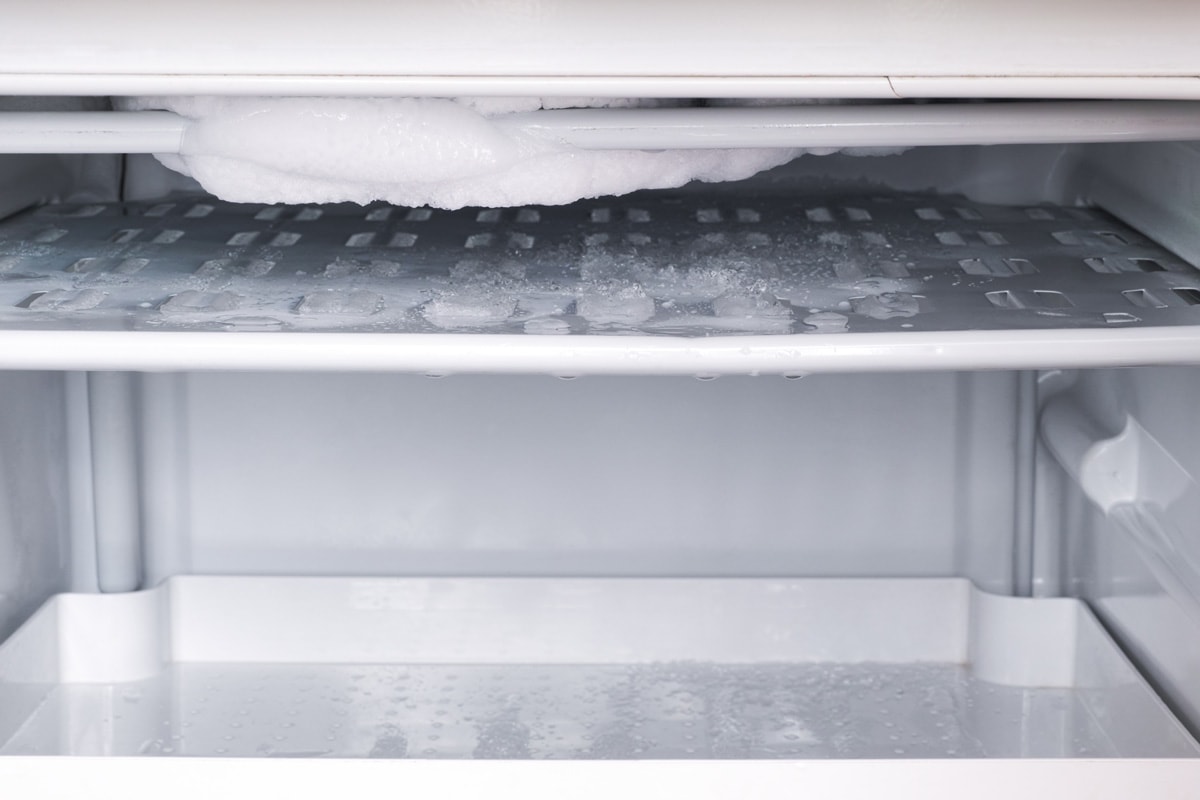 Ice in fridge 