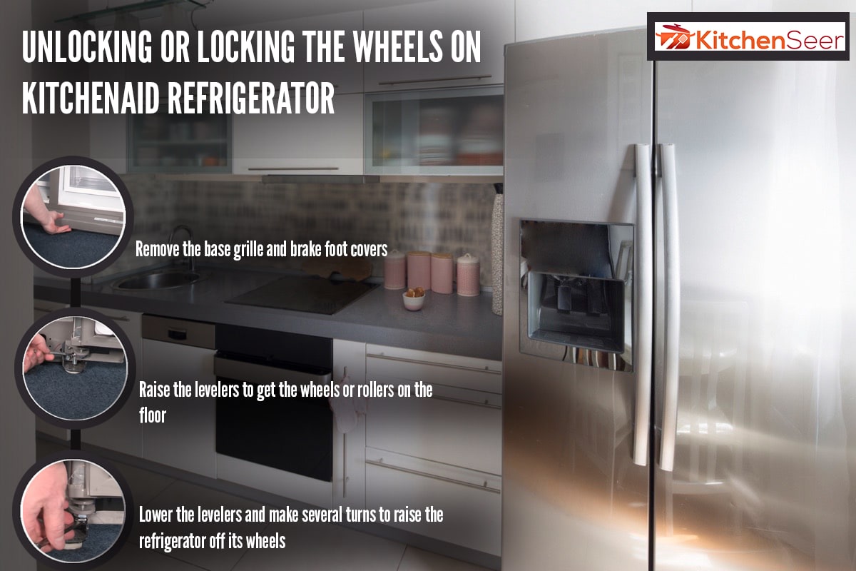Small and narrow kitchen interior - How To Unlock Or Lock The Wheels On Kitchenaid Refrigerator