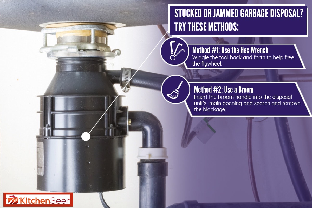 Under the sink garbage disposal unit, Garbage Disposal Stuck Or Jammed – What To Do