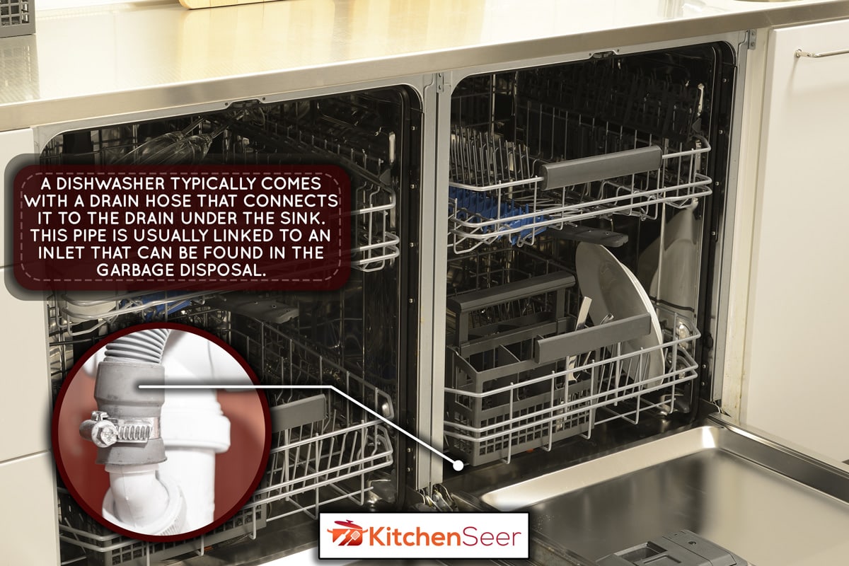 Closup of a kitchen dishwasher, Do Dishwashers Come With Drain Hose?