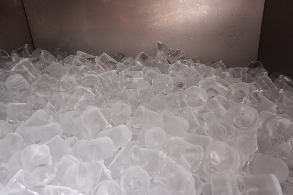 A huge stock pile of ice