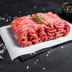 Raw minced pork sprinkled with salt all over and put over a white paper,Why Is My Ground Beef Chewy? [Does That Mean It Is Bad?]