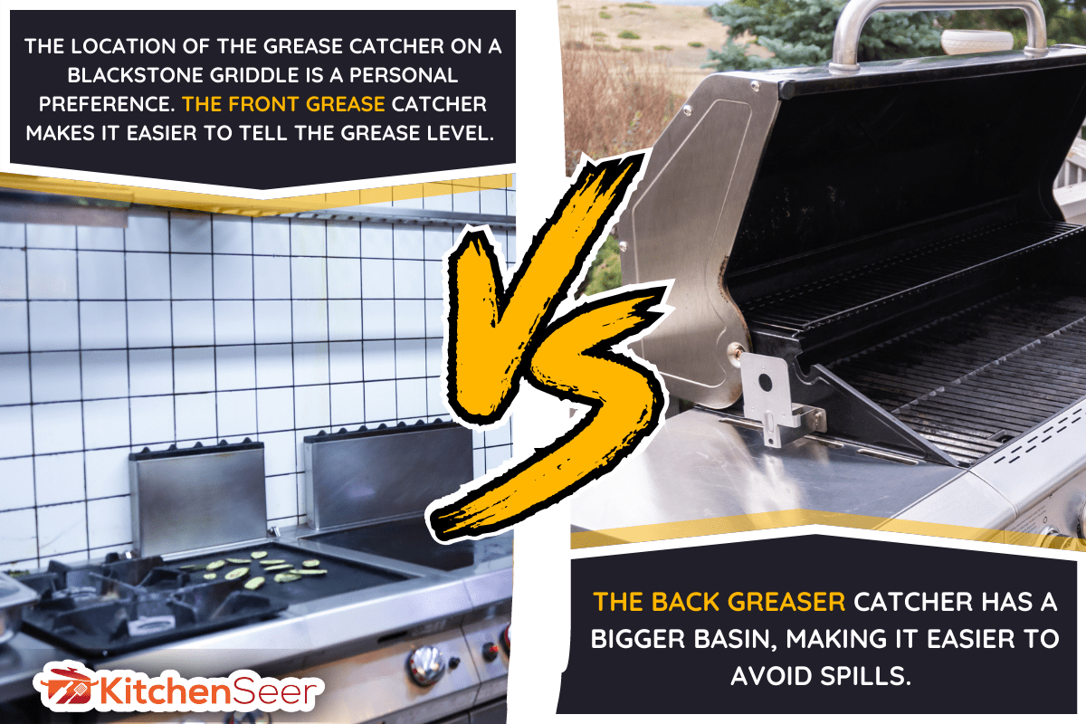 Street food vendors flat top griddle. - Blackstone Griddle Front Vs. Rear Grease - Which To Choose?