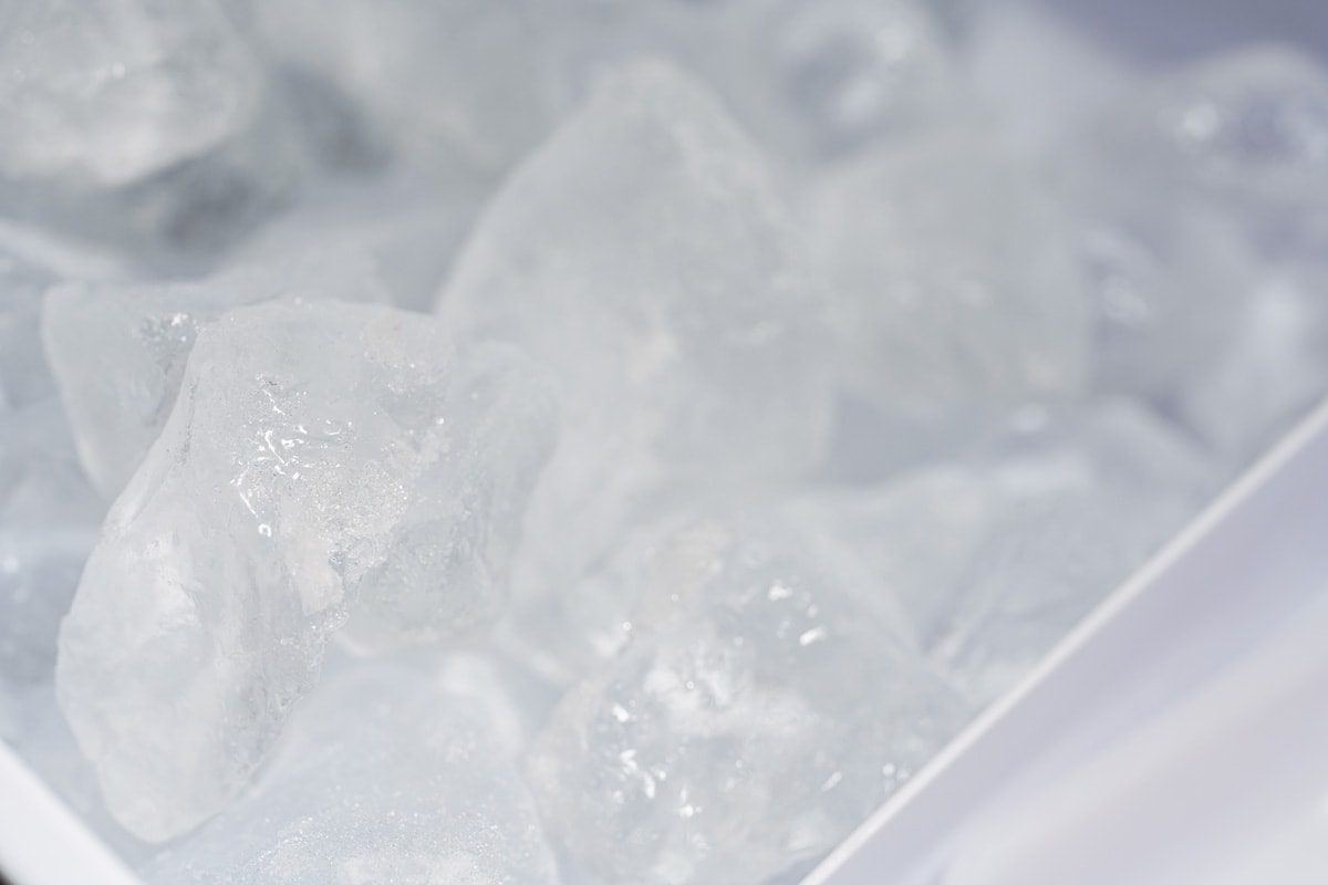 Up close photo of ice