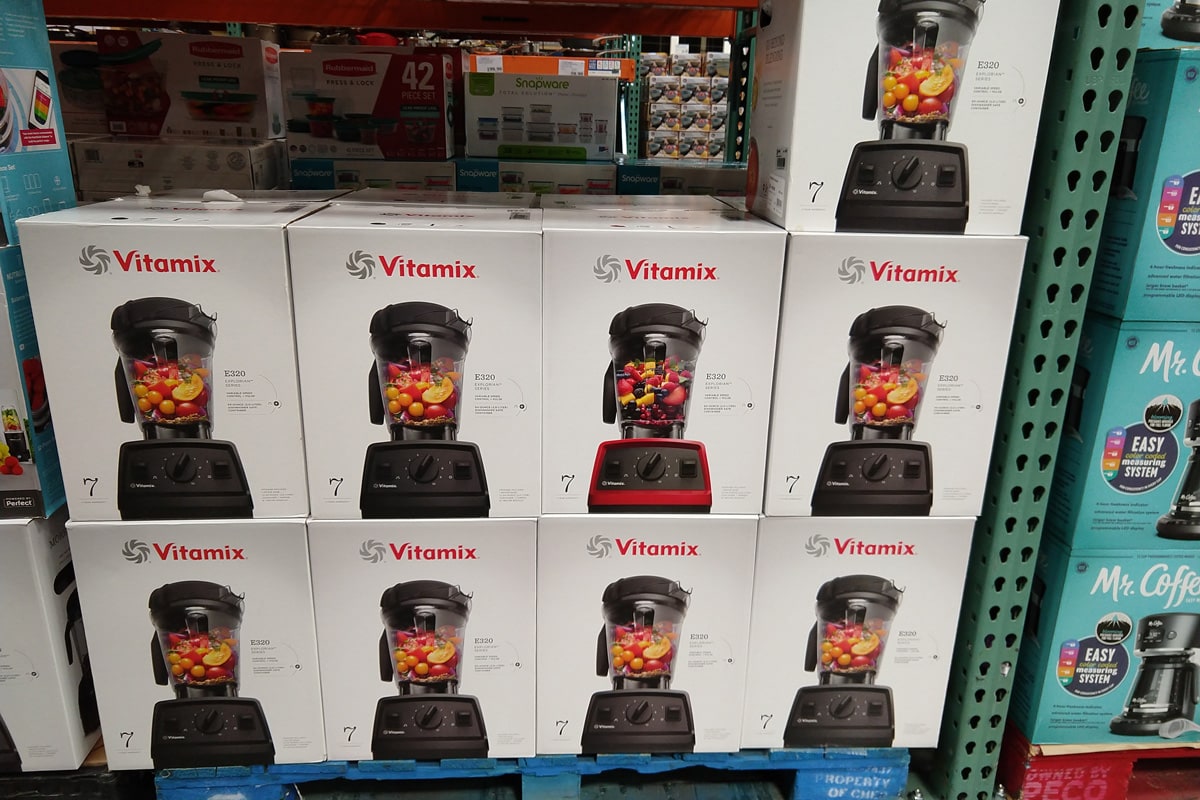Vitamix blenders for display at an appliance store