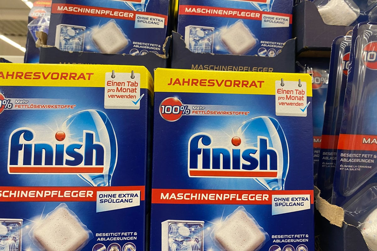 boxes finish dishwasher tabs in german supermarket