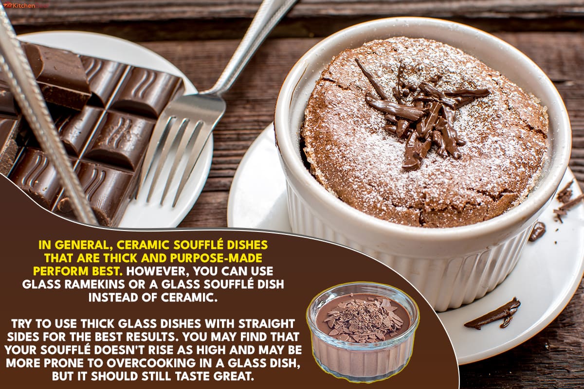 French traditional chocolate souffle in white plate, Can You Make A Souffle In A Glass Dish? Should You?