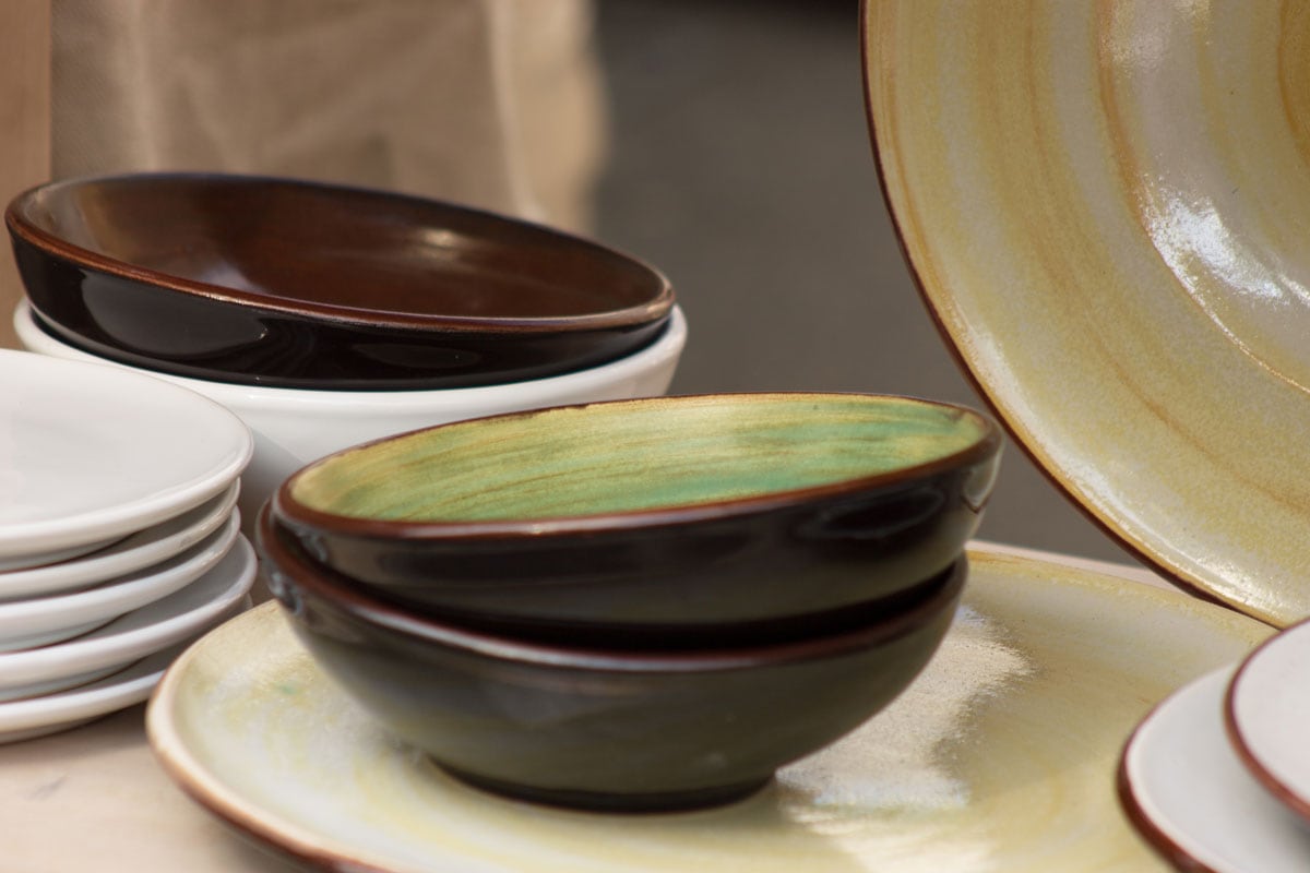 Ceramic bowls and plates