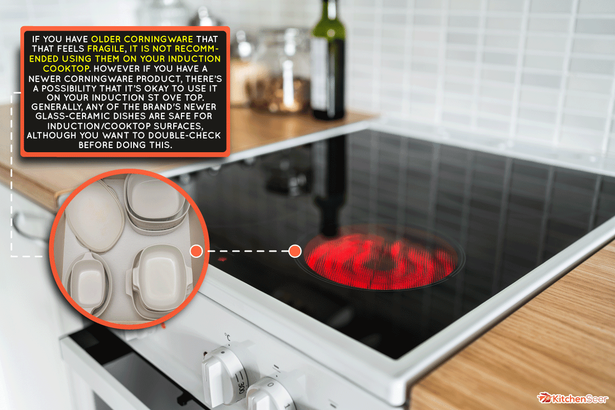 Stove and cooker red hot. Induction, ceramic cooktop, electric stovetop and hob in kitchen, Corningware On Induction Cooktop? - Can It Be Used For Cooking? Should It?